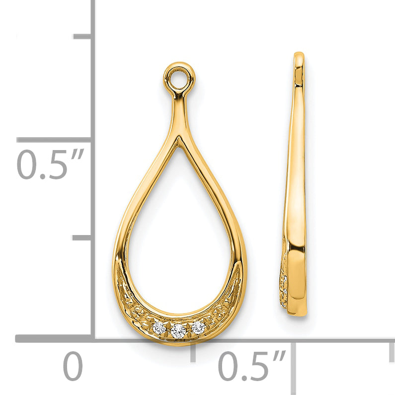 10k Yellow Gold Diamond Earring Jackets
