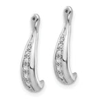 14k White Gold 1/20 carat Lab Grown Diamond VS/SI+ G+ Earring Jackets
