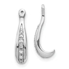 14k White Gold 1/20 carat Lab Grown Diamond VS/SI+ G+ Earring Jackets