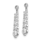 14k White Gold 5/8 carat Lab Grown Diamond VS/SI+ G+ Earring Jackets