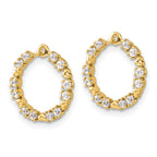 14k 1 carat Lab Grown Diamond VS/SI+ G+ Circle Earring Jackets