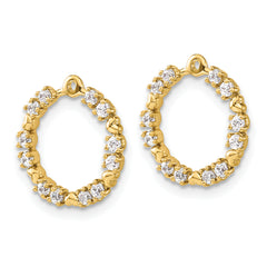 14k 1 carat Lab Grown Diamond VS/SI+ G+ Circle Earring Jackets