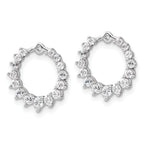 14k White Gold 1 1/2 carat Lab Grown Diamond VS/SI+ G+ Circle Earring Jackets