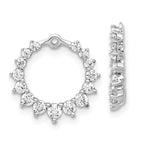 14k White Gold 1 1/2 carat Lab Grown Diamond VS/SI+ G+ Circle Earring Jackets