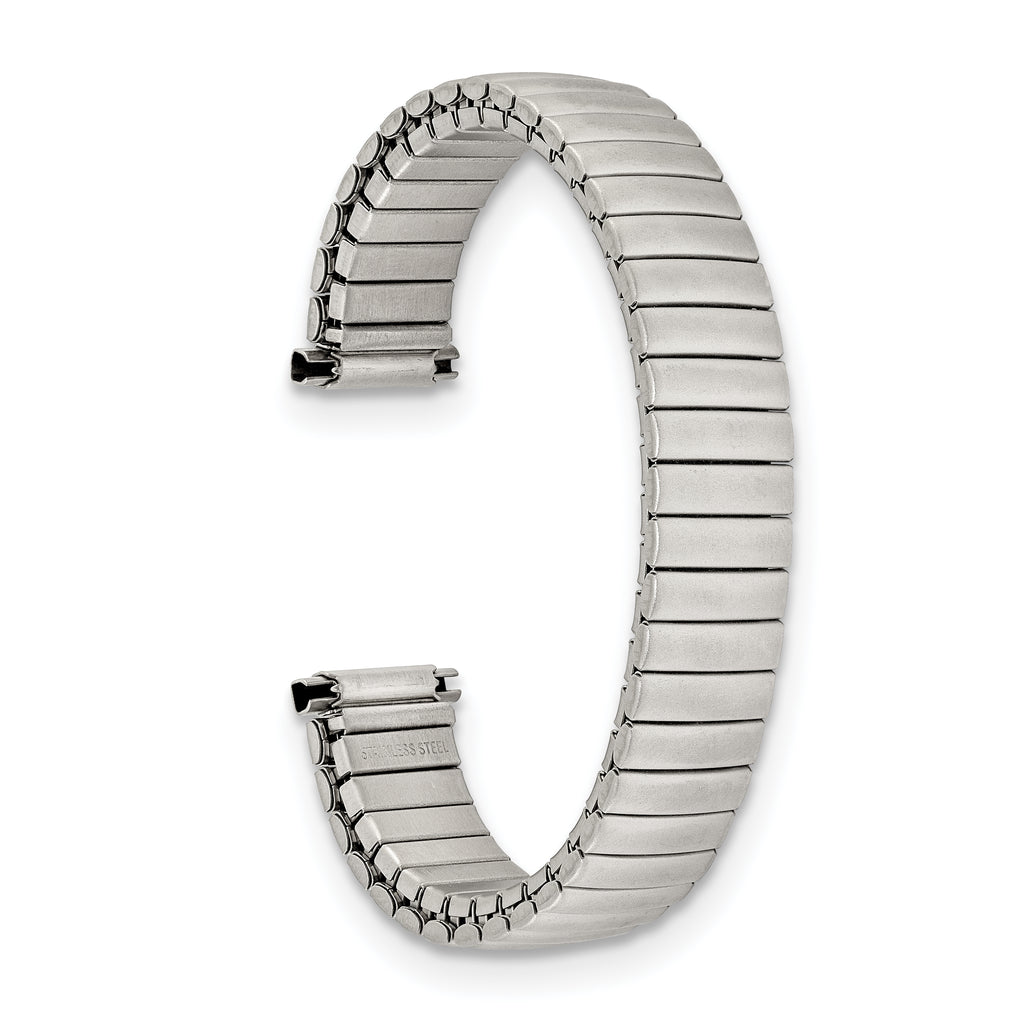 10-13mm Ladies Satin Silver-tone De-Flexo  Link 5.75 inch Watch Band