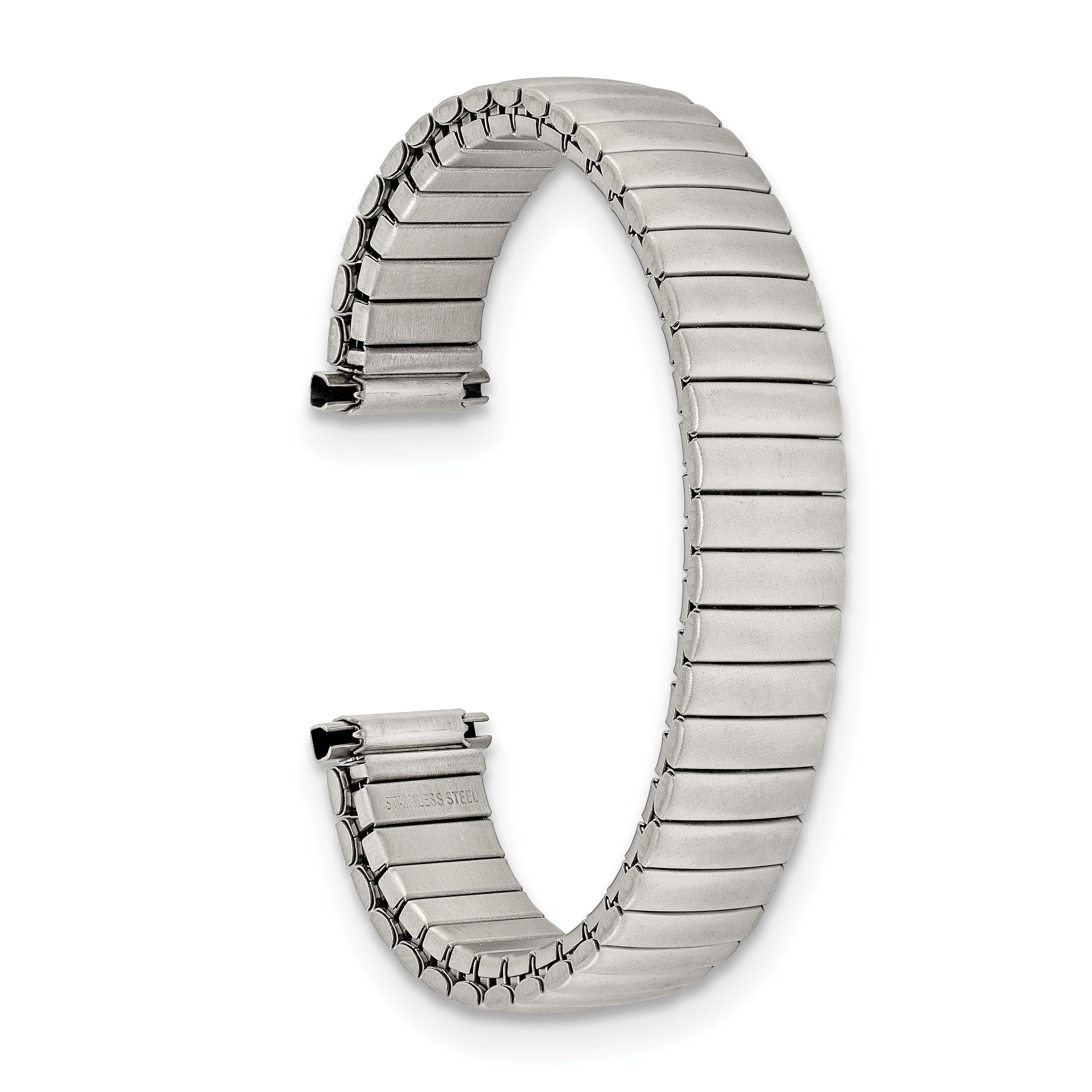 10-13mm Ladies Satin Silver-tone De-Flexo  Link 5.75 inch Watch Band