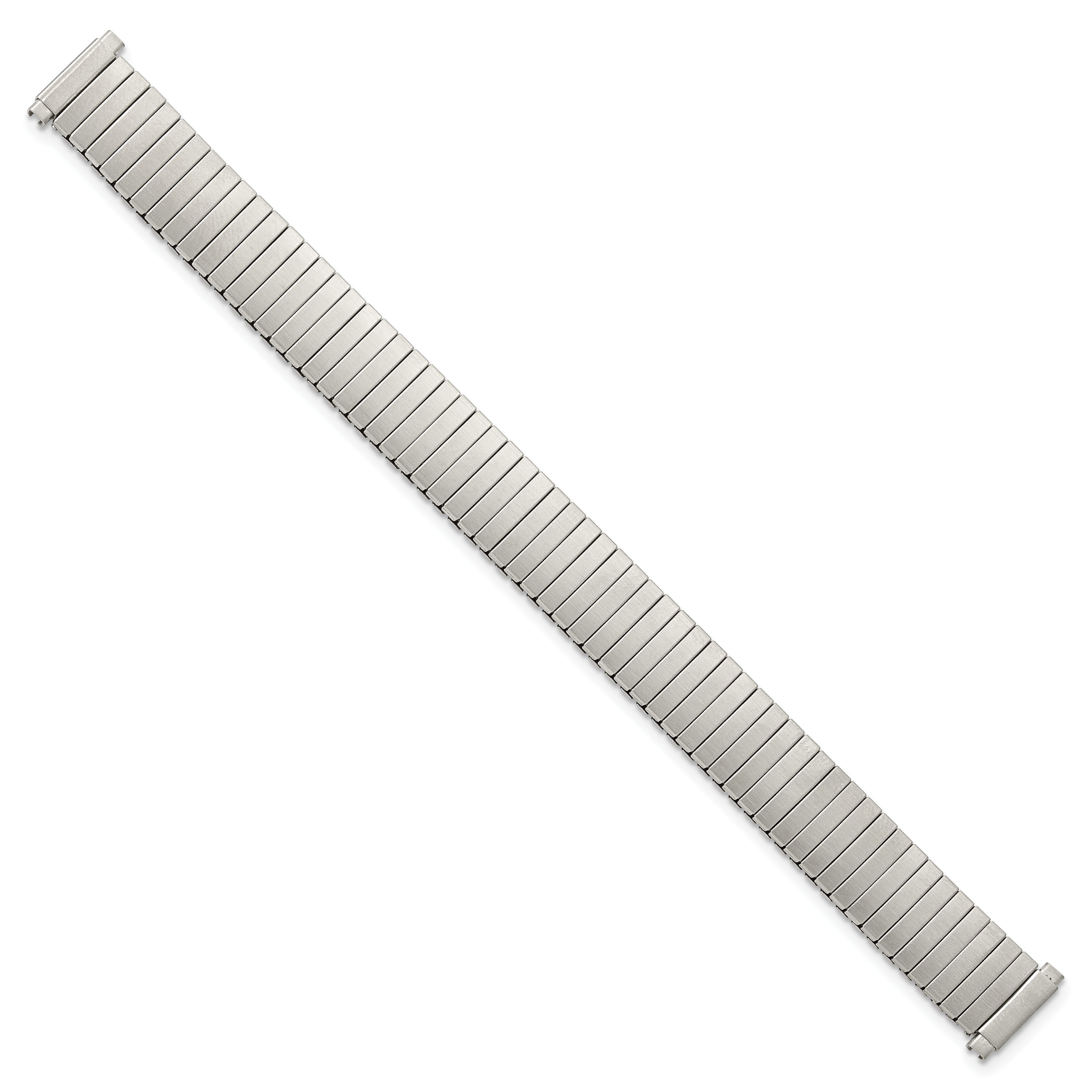 DeBeer 10-13mm Ladies Satin Silver-tone Thin-Flexo Link 5.75 inch Watch Band