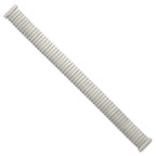 10-13mm Ladies Satin Silver-tone Thin-Flexo Link 5.75 inch Watch Band