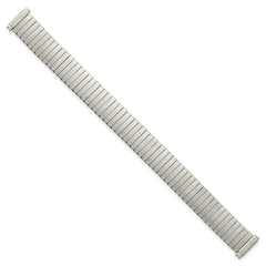 DeBeer 10-13mm Ladies Satin Silver-tone Thin-Flexo Link 5.75 inch Watch Band
