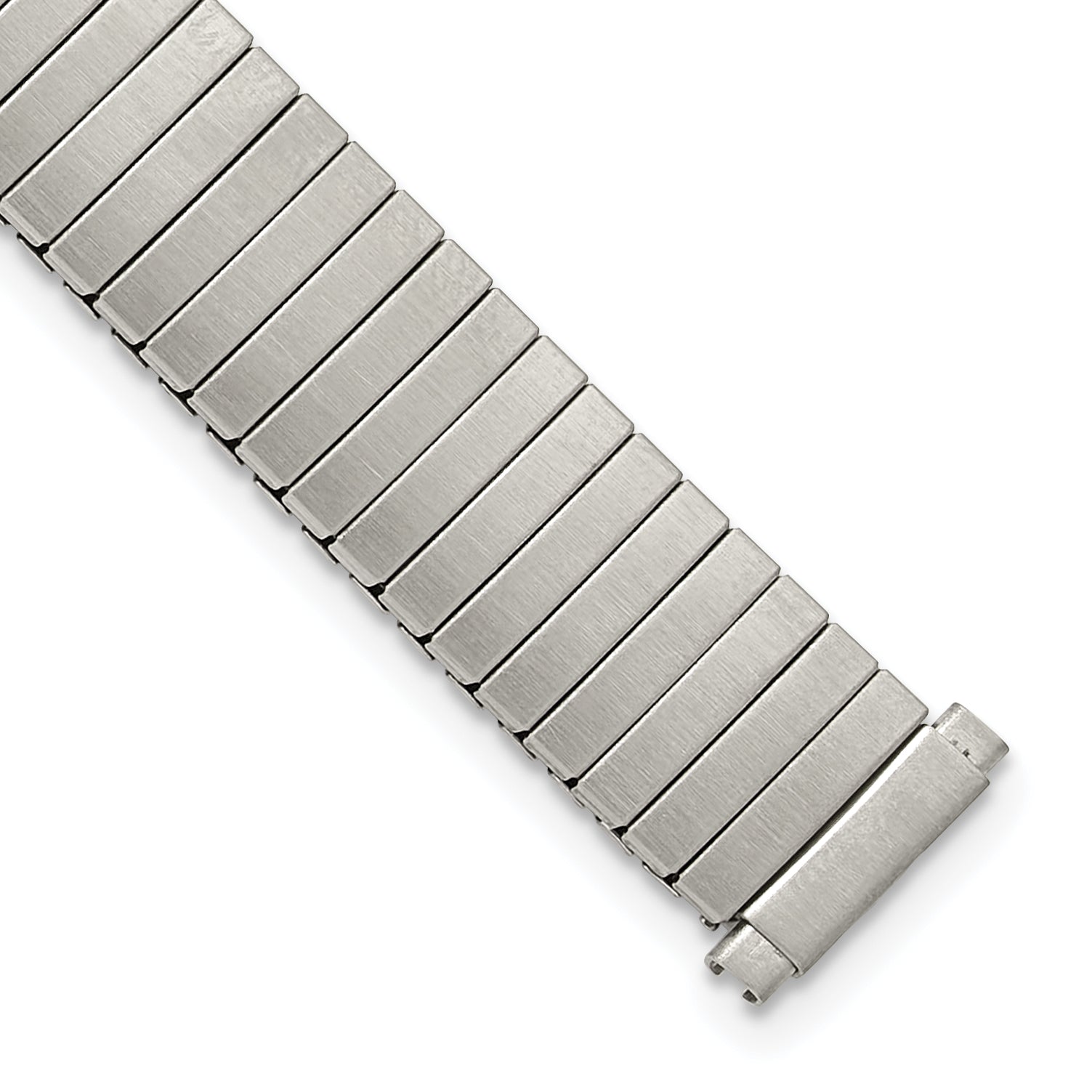 10-13mm Ladies Satin Silver-tone Thin-Flexo Link 5.75 inch Watch Band Main image