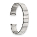 10-13mm Ladies Polished Silver-tone Thin-Flexo Link 5.75 inch Watch Band