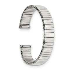 DeBeer 10-13mm Ladies Polished Silver-tone Thin-Flexo Link 5.75 inch Watch Band