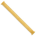 12-16mm Ladies Satin and Polished Gold-tone Thin-Flexo Link 6 inch Watch Band