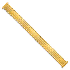 DeBeer 12-16mm Ladies Satin and Polished Gold-tone Thin-Flexo Link 6 inch Watch Band