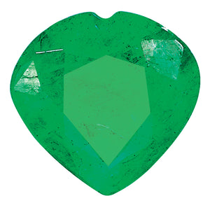 Emerald A Quality 4mm Heart