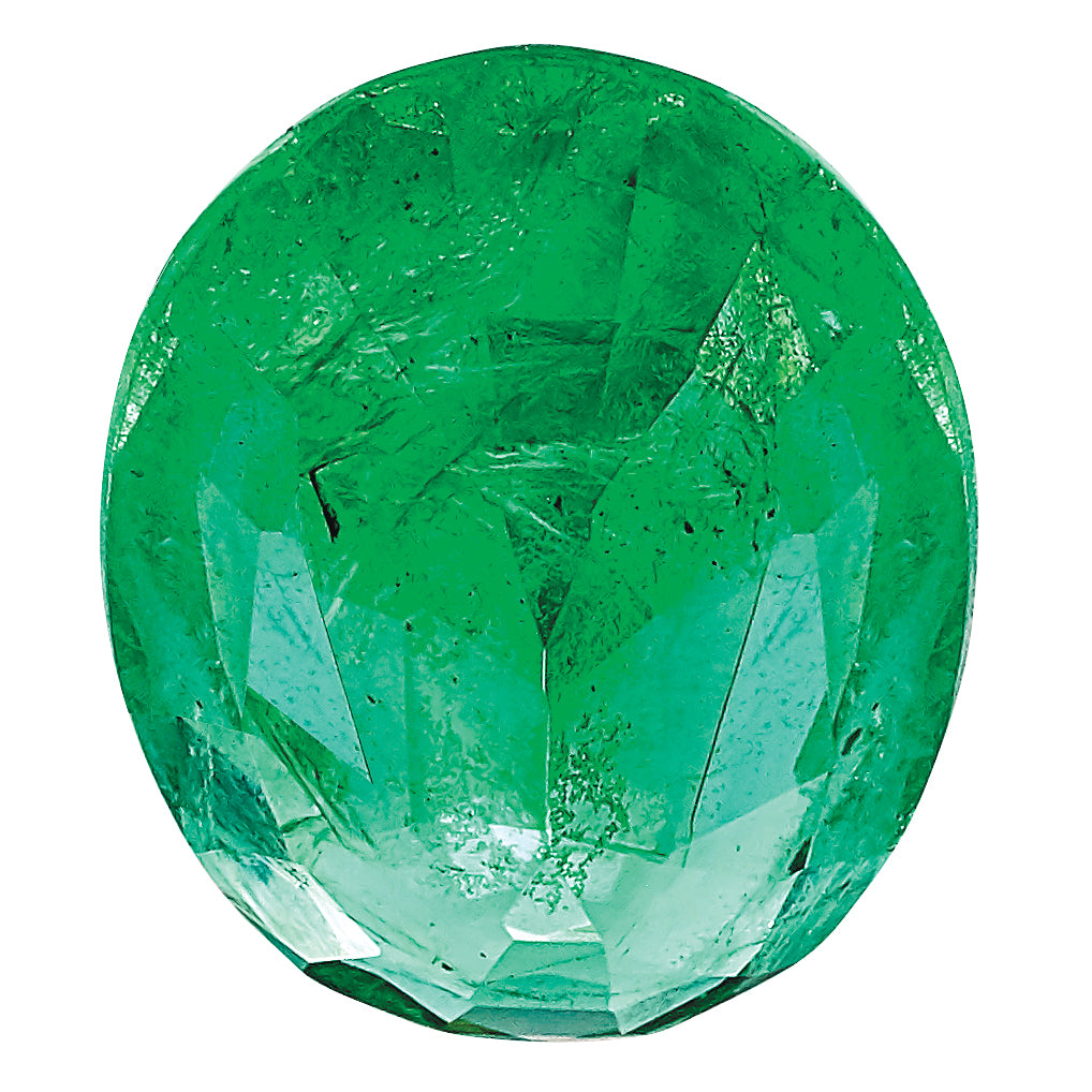 7x5mm Oval Faceted Natural Emerald - AA Quality - Sophia Jewelers