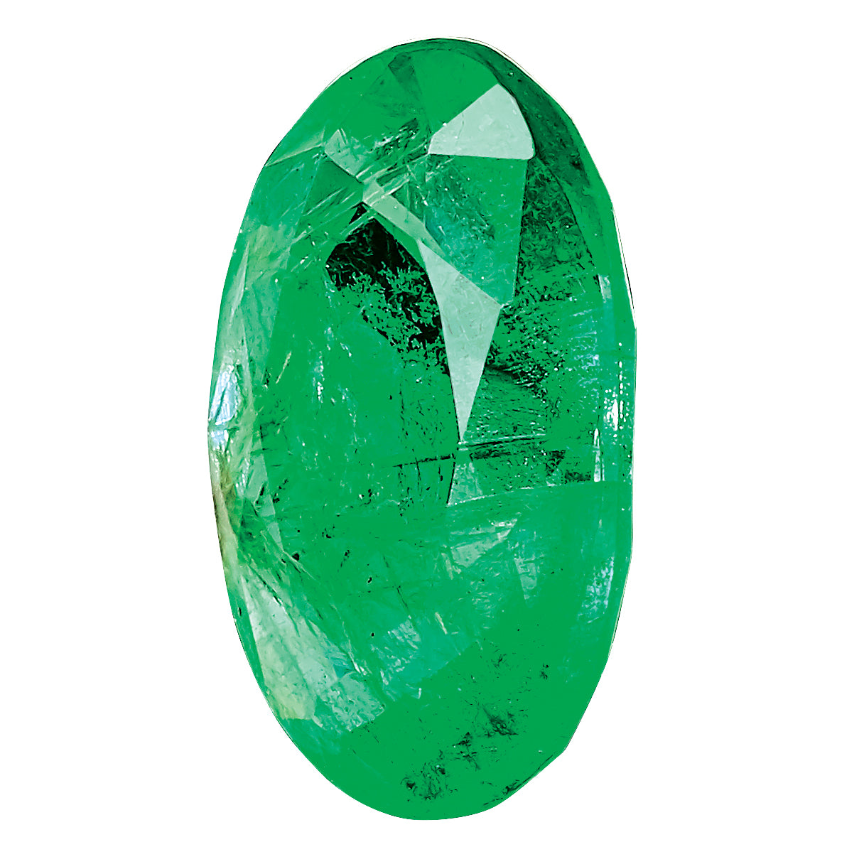 6x4mm Oval Faceted Natural Emerald - AA Quality - Sophia Jewelers