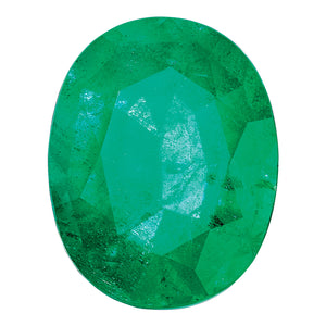 7x5mm Oval Faceted Natural Emerald - AA Quality - Sophia Jewelers