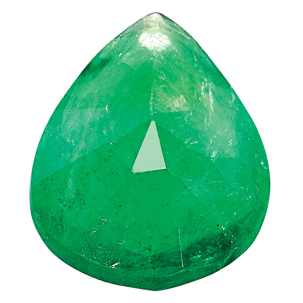 6x4mm Pear Faceted Natural Emerald - AA Quality - Sophia Jewelers