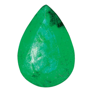 7x5mm Pear Faceted Natural Emerald - AA Quality - Sophia Jewelers