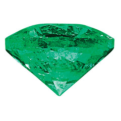 Emerald AAA Quality 3mm Round Diamond-Cut