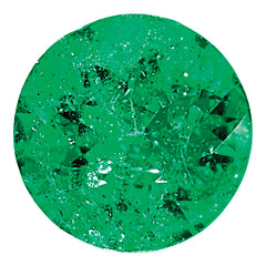 Emerald AA Quality3mm Round Diamond-Cut