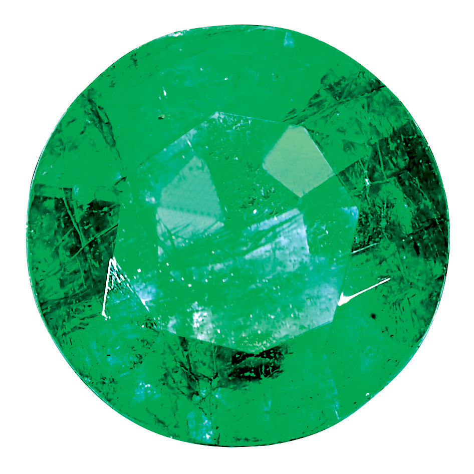 3.75mm Round Faceted Natural Emerald - AA Quality - Sophia Jewelers