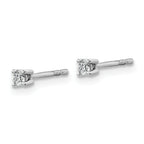 Platinum 1/10 carat Lab Grown Diamond VS+ F+ Round Complete Four Prong Stud Earrings