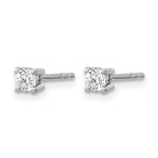 14K White Gold 1/10 ct Lab-Created Diamond VS/SI+ G+, 4-Prong Stud Earrings