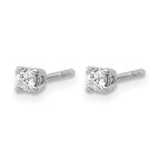 14K White Gold 1/6 ct Lab-Created Diamond VS/SI+ G+, 4-Prong Stud Earrings