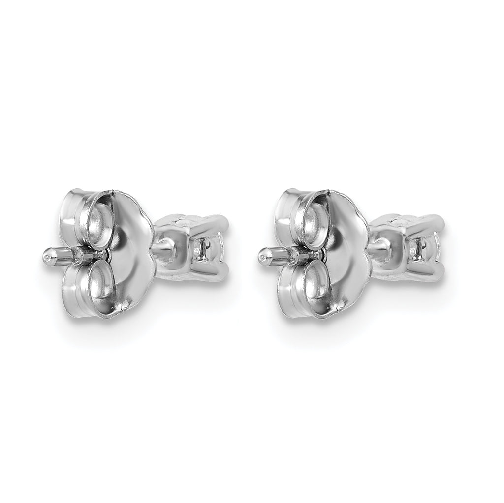 14K White Gold 1/6 ct Lab-Created Diamond VS/SI+ G+, 4-Prong Stud Earrings