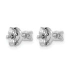 14k White Gold 1/6 carat Lab Grown Diamond VS+ F+ Round Complete Four Prong Heavyweight Stud Earrings