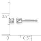 14K White Gold 1/6 ct Lab-Created Diamond VS/SI+ G+, 4-Prong Stud Earrings