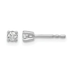 14K White Gold 1/6 ct Lab-Created Diamond VS/SI+ G+, 4-Prong Stud Earrings
