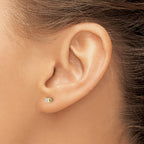 14k 1/6 carat Lab Grown Diamond VS+ F+ Round Complete Four Prong Heavyweight Stud Earrings