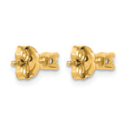 14K Yellow Gold 1/6 ct Lab-Created Diamond VS/SI+ G+, 4-Prong Stud Earrings
