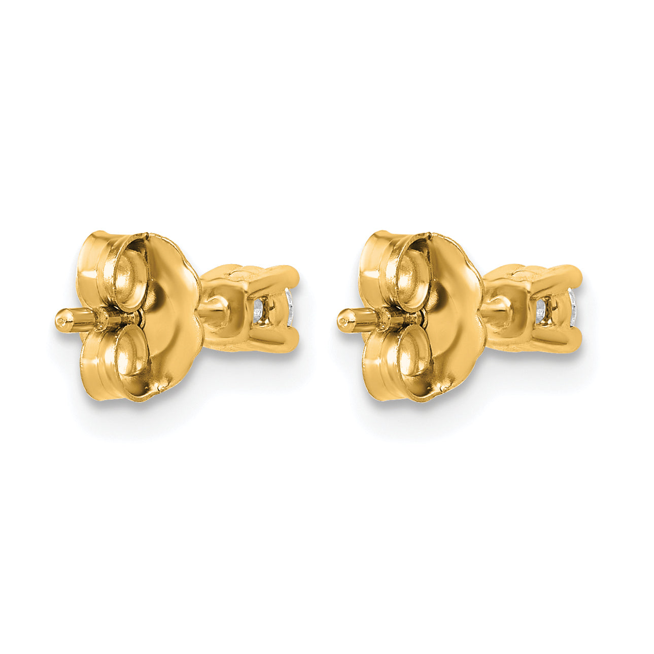 14k 1/6 carat Lab Grown Diamond VS+ F+ Round Complete Four Prong Heavyweight Stud Earrings