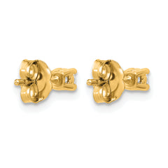 14k 1/6 carat Lab Grown Diamond VS+ F+ Round Complete Four Prong Heavyweight Stud Earrings