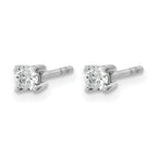14K White Gold 1/5 ct Certified Lab-Created Diamond VS+ F+, 4-Prong Stud Earrings