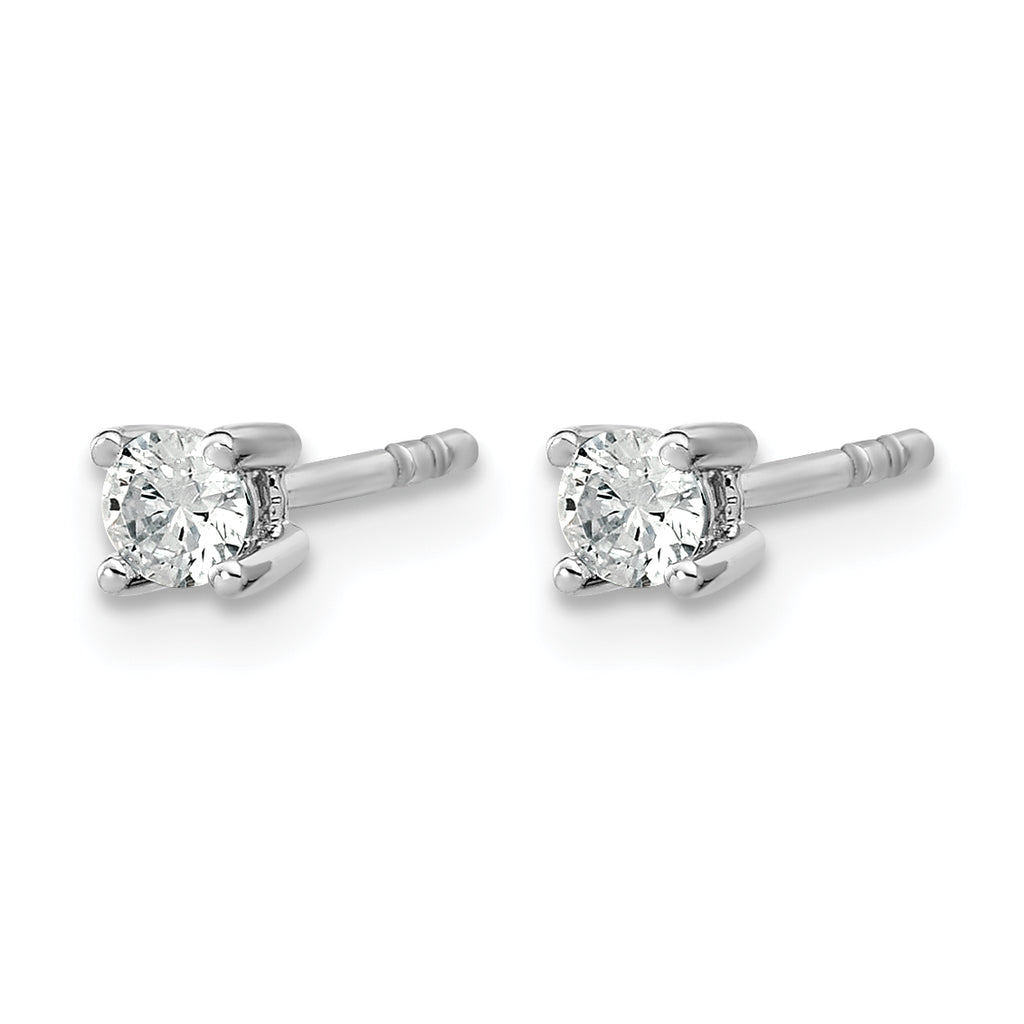 14K White Gold 1/5 ct Certified Lab-Created Diamond VS/SI+ G+, 4-Prong Stud Earrings