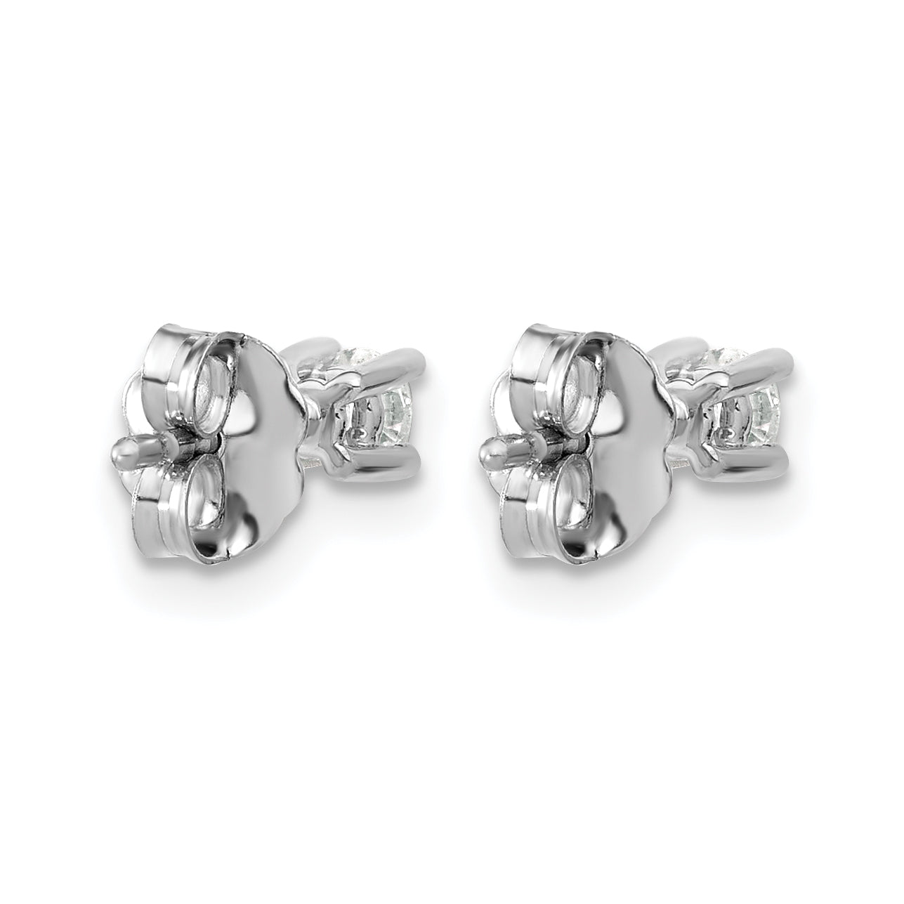 14K White Gold 1/5 ct Certified Lab-Created Diamond VS+ F+, 4-Prong Stud Earrings
