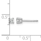 10K White Gold Lab-Created Diamond 4-Prong Stud Earrings