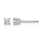 14K White Gold 1/5 ct Lab-Created Diamond VS+ F+, 4-Prong Stud Earrings
