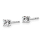 18K White Gold 1/4 ct Certified Lab-Created Diamond VS+ F+, 4-Prong Stud Earrings
