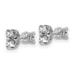 18K White Gold 1/4 ct Certified Lab-Created Diamond VS+ F+, 4-Prong Stud Earrings