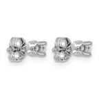 Sterling Silver Round Diamond Stud Earrings â€“ 1/4 CTW, F+ Color, VS+ Clarity, Basket Setting