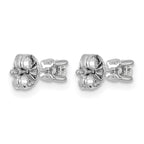 Sterling Silver Rhodium-Plated 1/4 ct Lab-Created Diamond VS/SI+ G+, 4-Prong Stud Earrings