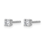 10K White Gold Lab-Created Diamond 4-Prong Stud Earrings