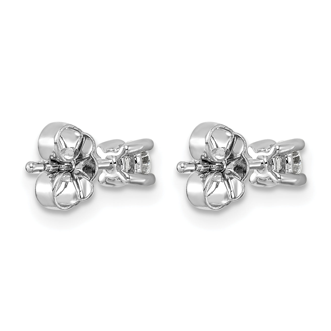 14K White Gold 1/4 ct Lab-Created Diamond VS+ F+, 4-Prong Stud Earrings