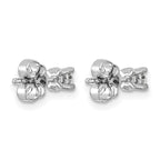 10K White Gold Lab-Created Diamond 4-Prong Stud Earrings